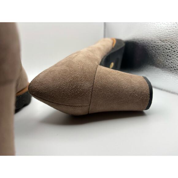 JON JOSEF Made in Spain‎ Block Heels Shoes Pumps - Beige Tan Suede 8.5 - Picture 5 of 16